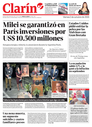 Prima pagina Clarín di oggi - Quotidiano estero