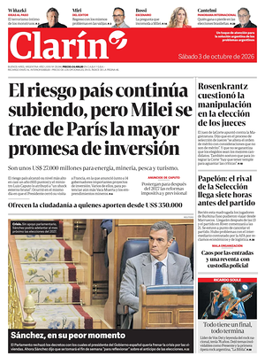 Prima pagina Clarín di oggi - Quotidiano estero