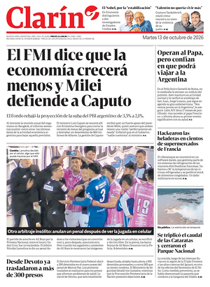 Prima pagina Clarín di oggi - Quotidiano estero