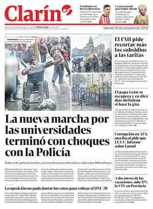 Prima pagina Clarín di oggi - Quotidiano estero