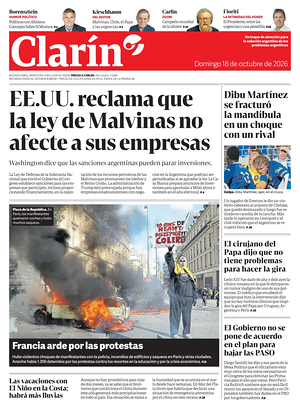 Prima pagina Clarín di oggi - Quotidiano estero