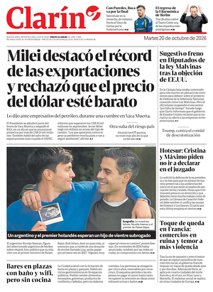 Prima pagina Clarín di oggi - Quotidiano estero