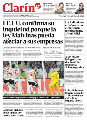 Prima pagina Clarín di oggi - Quotidiano estero