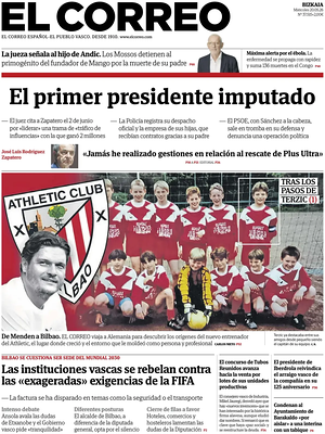 El Correo front page