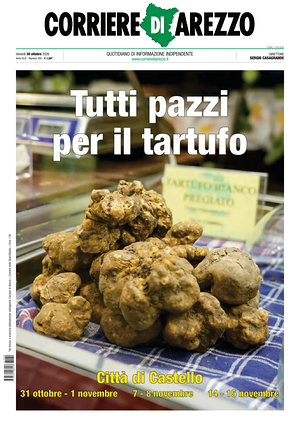 Prima pagina Corriere di Arezzo di oggi - Quotidiano regionale