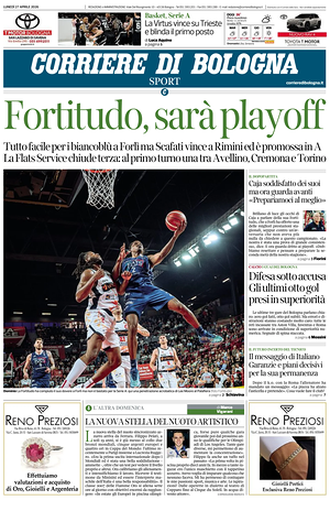 Prima pagina Corriere di Bologna di oggi - Quotidiano regionale