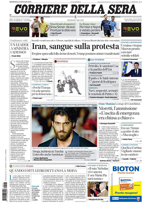 Corriere della Sera prima pagina