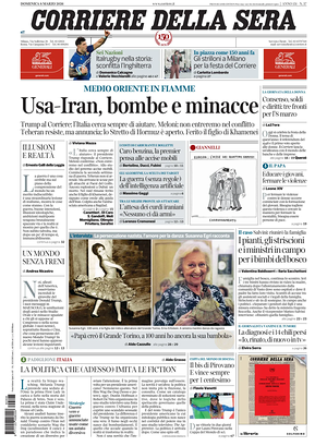 Corriere della Sera prima pagina