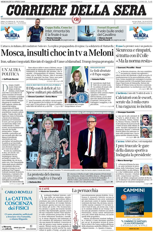 Corriere della Sera prima pagina