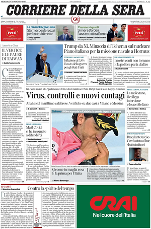 Corriere della Sera prima pagina