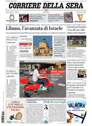 Corriere della Sera prima pagina