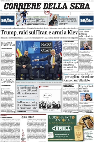 Corriere della Sera prima pagina