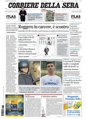 Corriere della Sera prima pagina