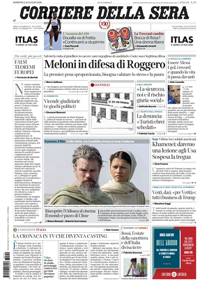 Corriere della Sera prima pagina