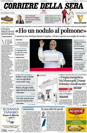 Corriere della Sera prima pagina
