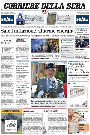 Corriere della Sera prima pagina