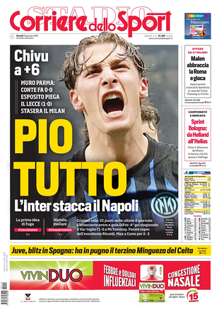 Prima pagina Corriere dello Sport di oggi - Quotidiano sport