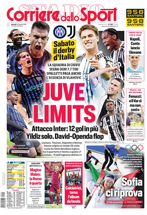 Prima pagina Corriere dello Sport di oggi - Quotidiano sport