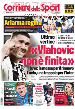 Prima pagina Corriere dello Sport di oggi - Quotidiano sport