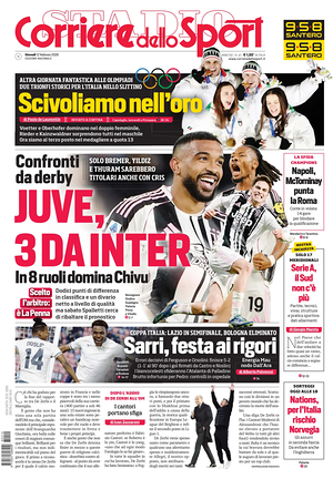 Prima pagina Corriere dello Sport di oggi - Quotidiano sport