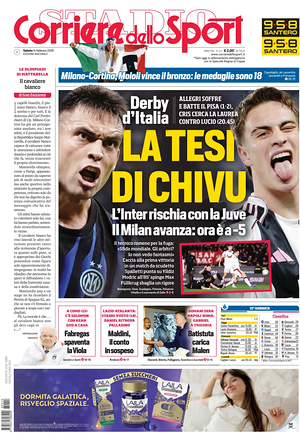Prima pagina Corriere dello Sport di oggi - Quotidiano sport