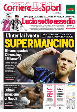 Prima pagina Corriere dello Sport di oggi - Quotidiano sport