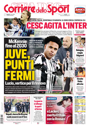 Prima pagina Corriere dello Sport di oggi - Quotidiano sport