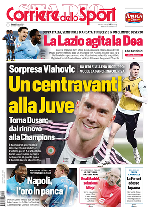 Prima pagina Corriere dello Sport di oggi - Quotidiano sport