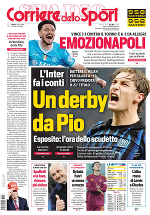 Prima pagina Corriere dello Sport di oggi - Quotidiano sport