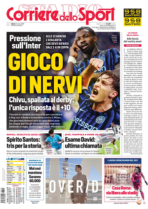 Prima pagina Corriere dello Sport di oggi - Quotidiano sport
