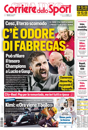 Prima pagina Corriere dello Sport di oggi - Quotidiano sport