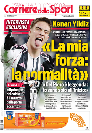 Prima pagina Corriere dello Sport di oggi - Quotidiano sport