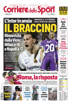 Prima pagina Corriere dello Sport di oggi - Quotidiano sport