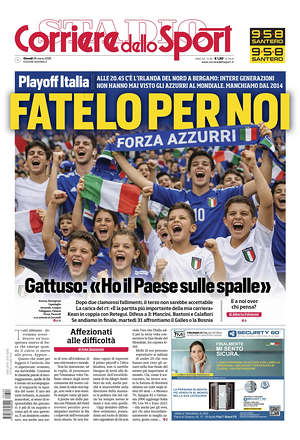 Prima pagina Corriere dello Sport di oggi - Quotidiano sport