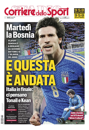 Prima pagina Corriere dello Sport di oggi - Quotidiano sport