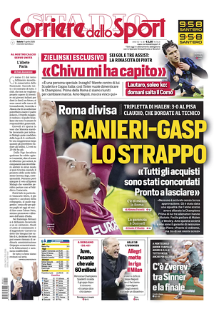 Prima pagina Corriere dello Sport di oggi - Quotidiano sport