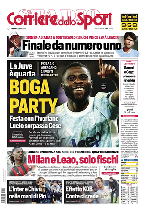 Prima pagina Corriere dello Sport di oggi - Quotidiano sport