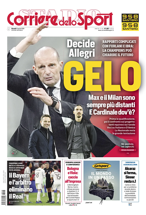 Prima pagina Corriere dello Sport di oggi - Quotidiano sport