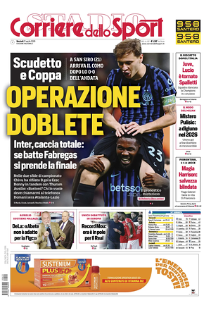 Prima pagina Corriere dello Sport di oggi - Quotidiano sport