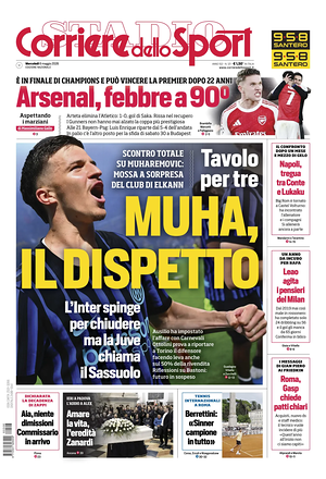 Prima pagina Corriere dello Sport di oggi - Quotidiano sport