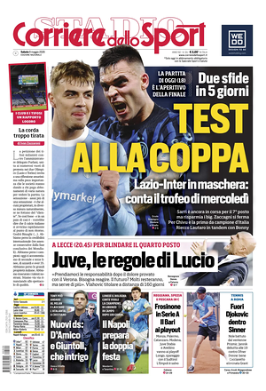 Prima pagina Corriere dello Sport di oggi - Quotidiano sport