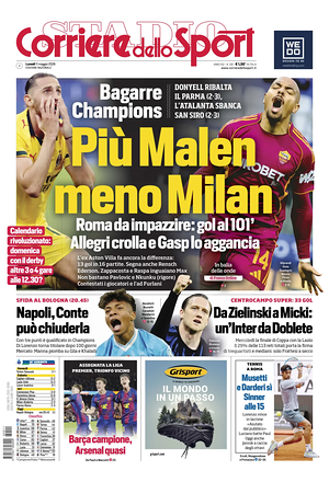 Prima pagina Corriere dello Sport di oggi - Quotidiano sport