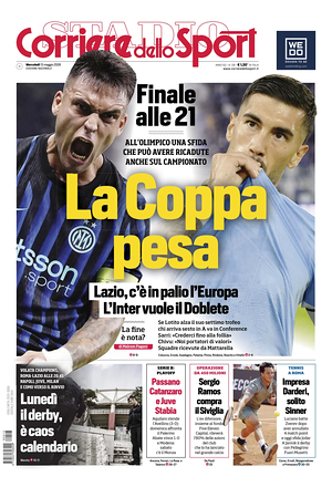 Prima pagina Corriere dello Sport di oggi - Quotidiano sport