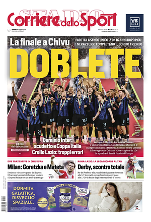 Prima pagina Corriere dello Sport di oggi - Quotidiano sport