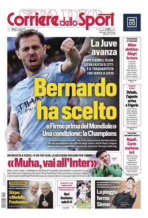 Prima pagina Corriere dello Sport di oggi - Quotidiano sport