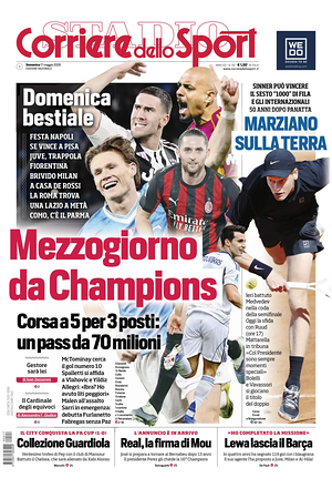 Prima pagina Corriere dello Sport di oggi - Quotidiano sport