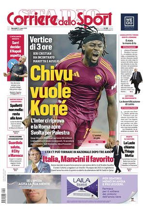 Prima pagina Corriere dello Sport di oggi - Quotidiano sport