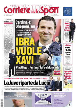 Prima pagina Corriere dello Sport di oggi - Quotidiano sport