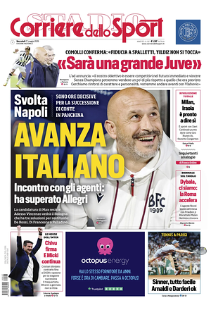 Prima pagina Corriere dello Sport di oggi - Quotidiano sport