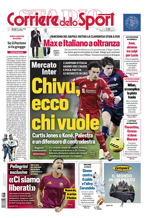 Prima pagina Corriere dello Sport di oggi - Quotidiano sport